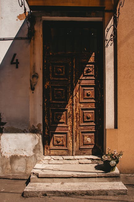 Traditional rustic door security